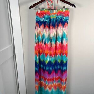 Heart Soul Women's Dress Colorful Boho Maxi Babydoll Bright Beachy